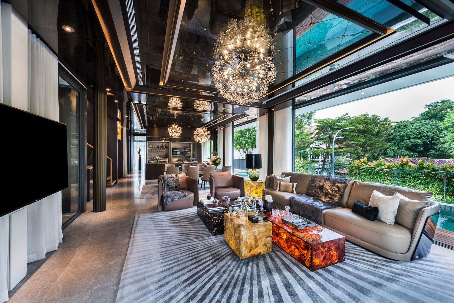 The living room of a pool villa - EDGEPROP SINGAPORE