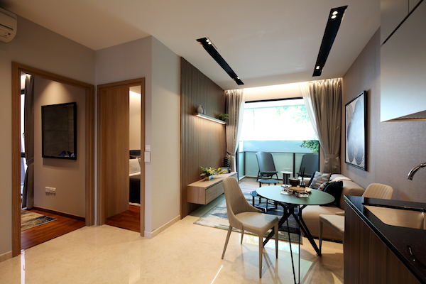 Showflat of a two-bedroom unit at Urban Treasures where sizes start from 646 sq ft for classic units to 721 sq ft for premium units (Photo: Samuel Isaac Chua/EdgeProp Singapore)