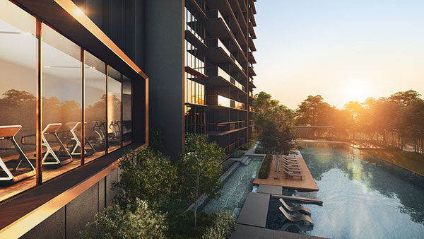 Kopar swimming pool sunset