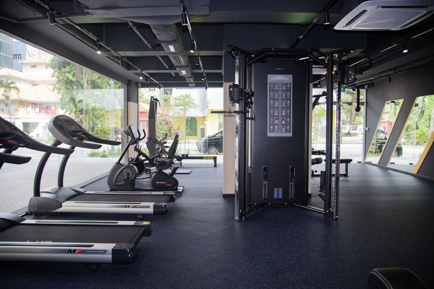 The fully equipped gym at Coliwoo Midtown