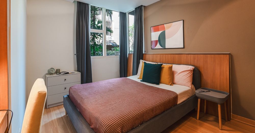 A photo of a bedroom at a Cove co-living property, popular with student tenants