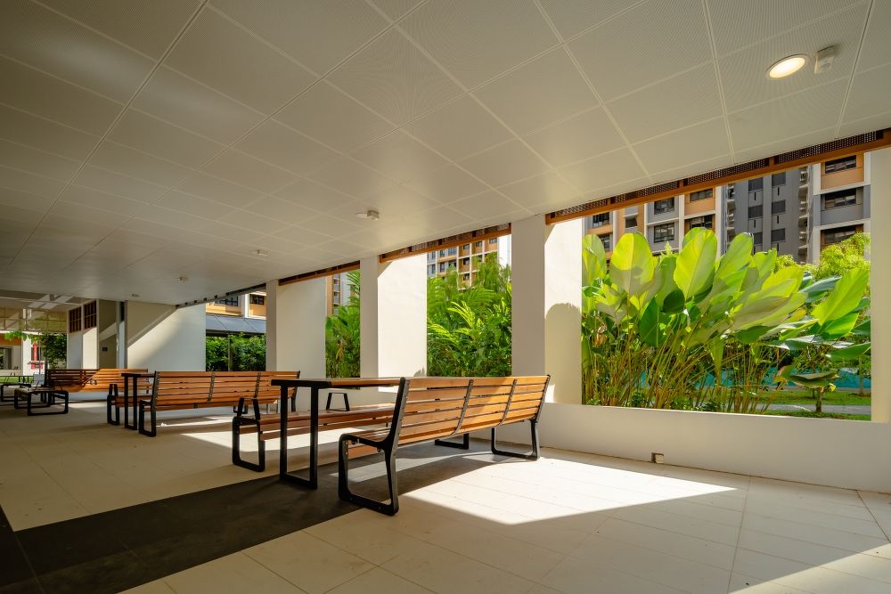 Plantation Acres BTO project at Tengah - void deck with greenery - Shiya Creative Studio - EdgeProp Singapore