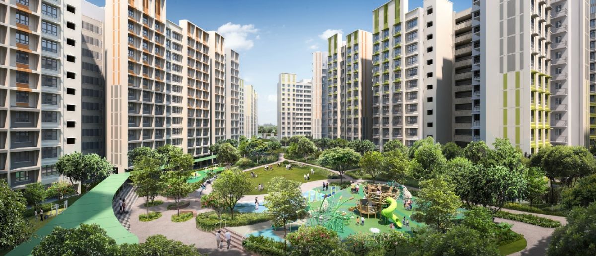 Artist impression of the Parc Meadow BTO project at Tengah