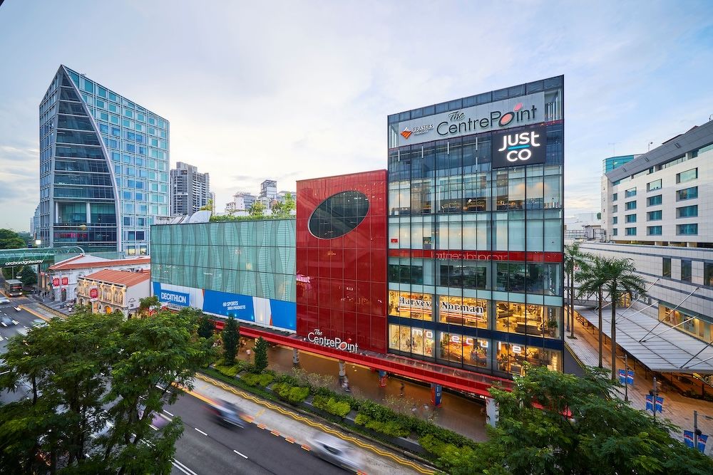 The front of The Centrepoint mall along the Orchard Road shopping belt.