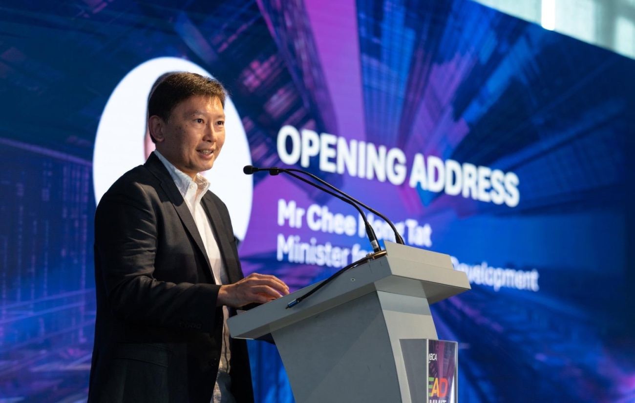 Minister for National Development Chee Hong Tat at the BuildSG LEAD Summit by the Building and Construction Authority