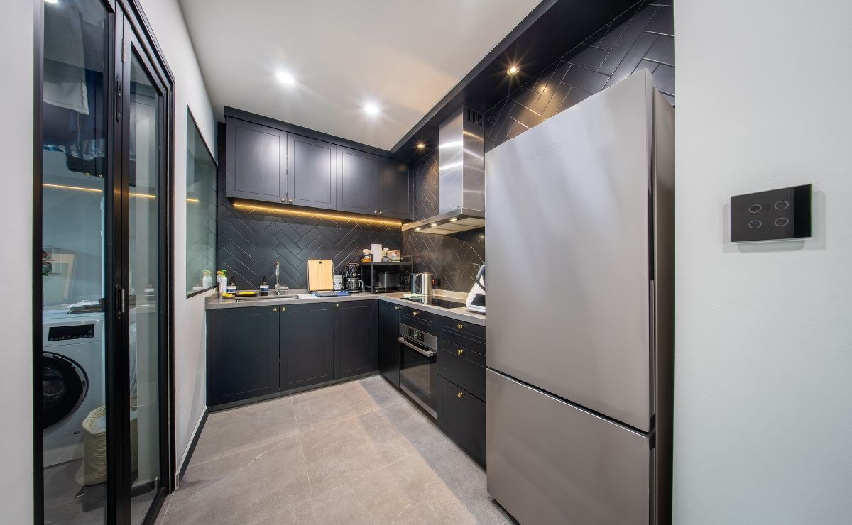 The kitchen in a Punggol five-room HDB resale flat that fetched a record-breaking price of $1.47 million.