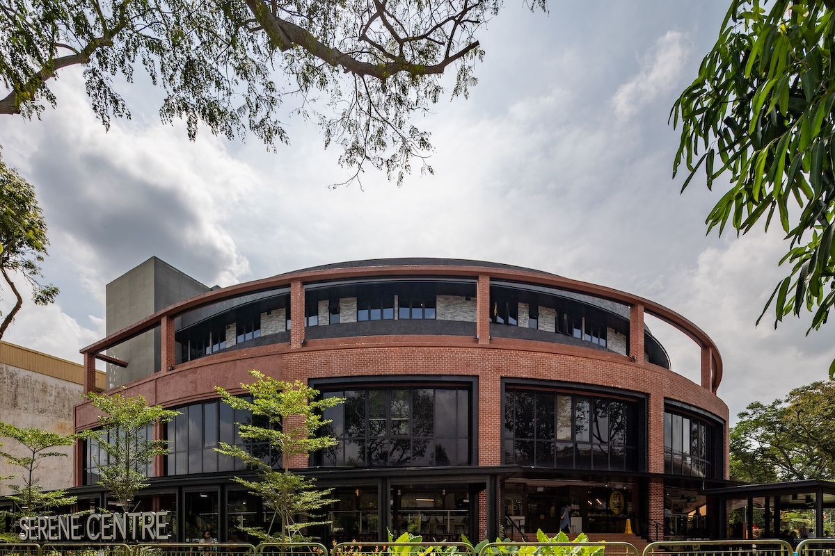 Exterior facade of Serene Centre after its revamp. The development now includes a mall and co-living spaces.