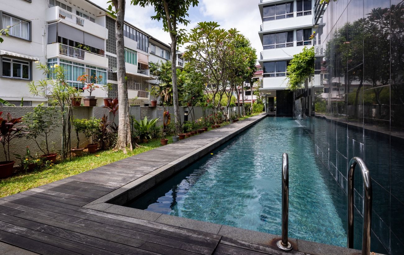 A pool at the freehold condo development in Joo Chiat
