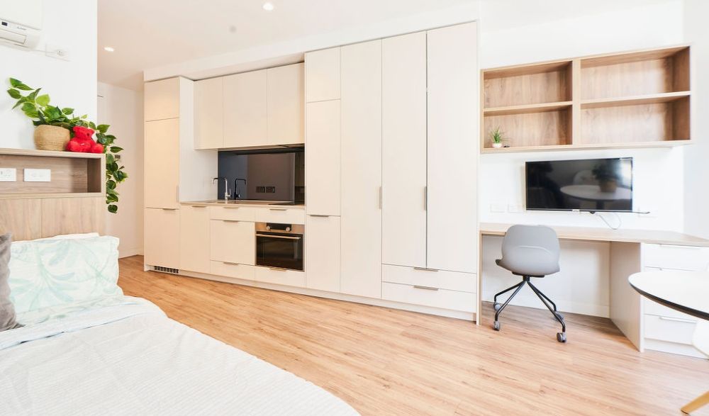 Interior of a room at the Park Avenue PBSA property