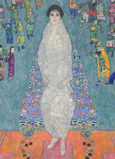 A photo of Gustav Klimt’s artwork titled 'Portrait of Elisabeth Lederer'