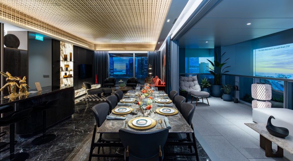 A five-bedroom showflat at W Residences Marina View - Singapore
