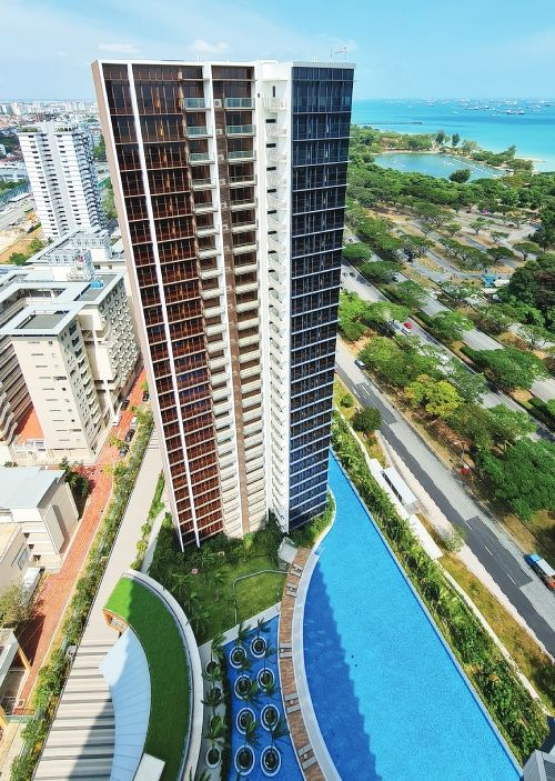Aerial view of Seaside Residences by Frasers Property