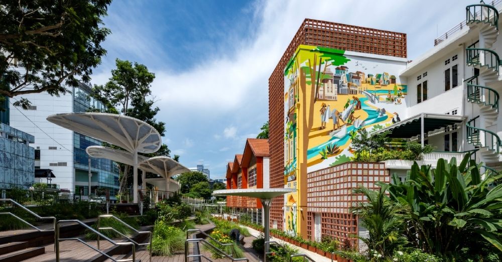 Temasek Shophouse rear outdoor community space