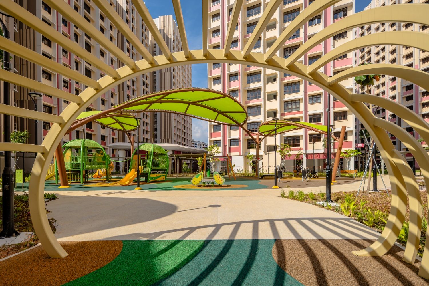 Playground and fitness corner at MacPherson Weave