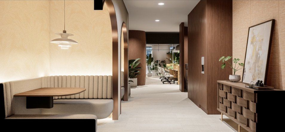 Arcc Spaces' entrance to the workspace at Level 6 of the Bank of Singapore Centre on Market Street in the CBD