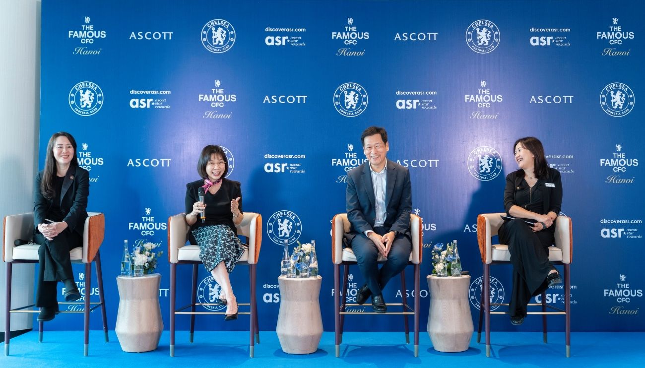 Senior leadership of The Ascott Limited at a media briefing in Hanoi, Vietnam