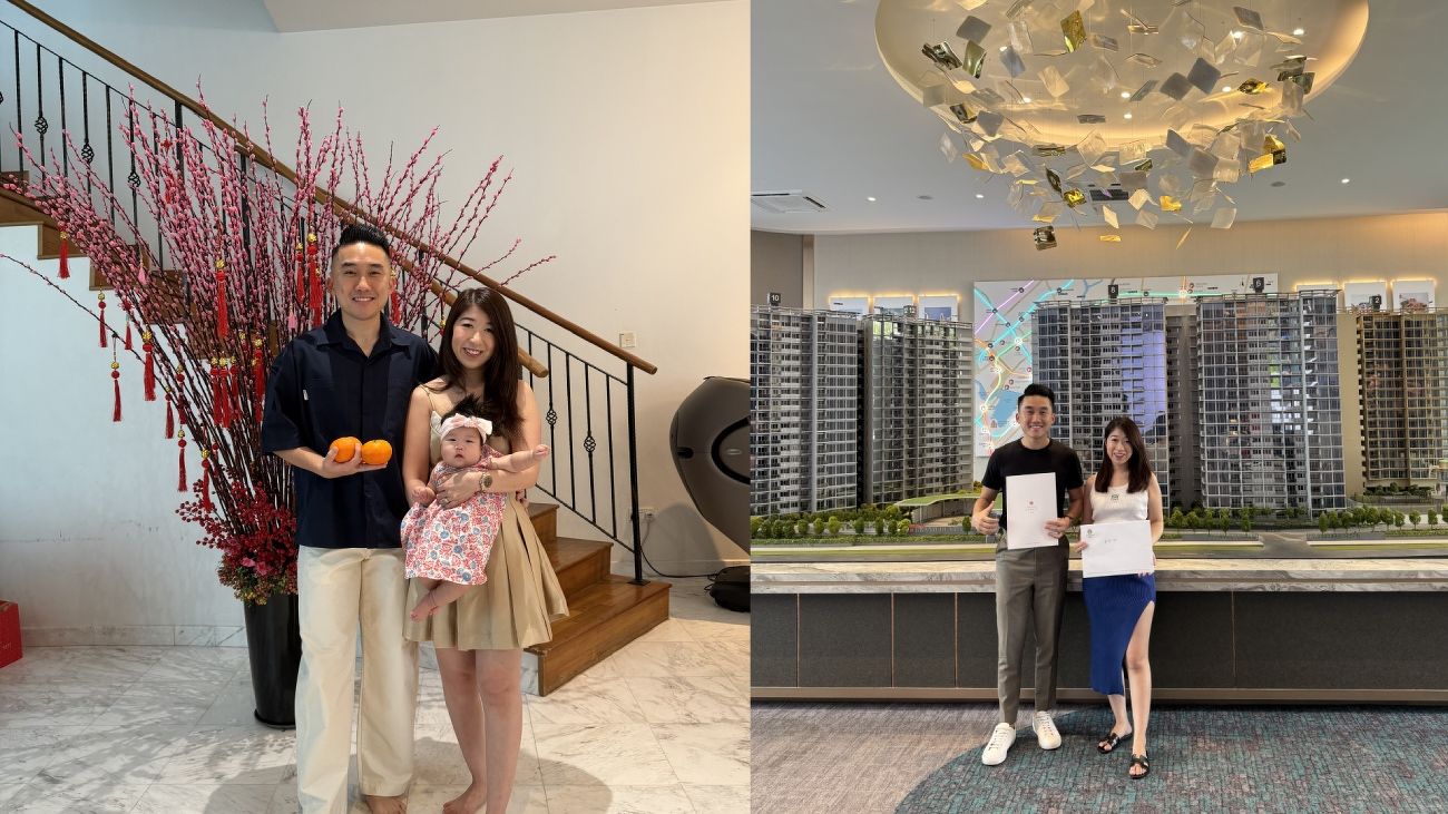 Vevien Ong and Bernard Ng with their daughter