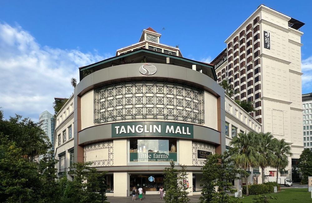 Tanglin Mall exterior facade from the road