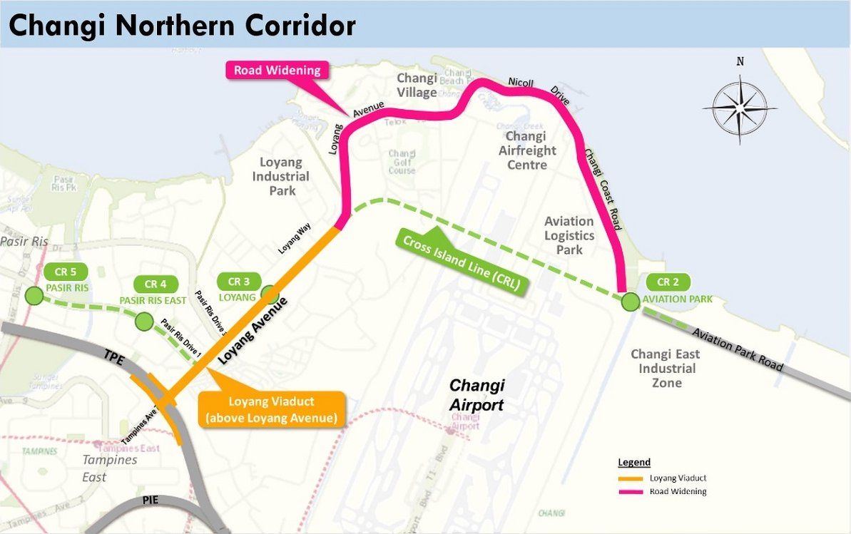 Changi Northern Corridor map - LTA