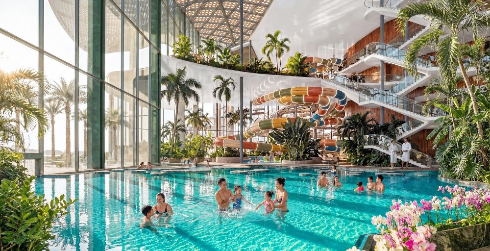 Artist's impression of the interior of Therme Singapore
