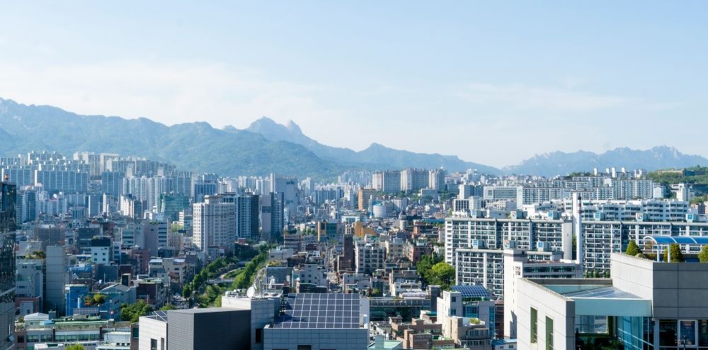 Skyline of Seoul, South Korea.