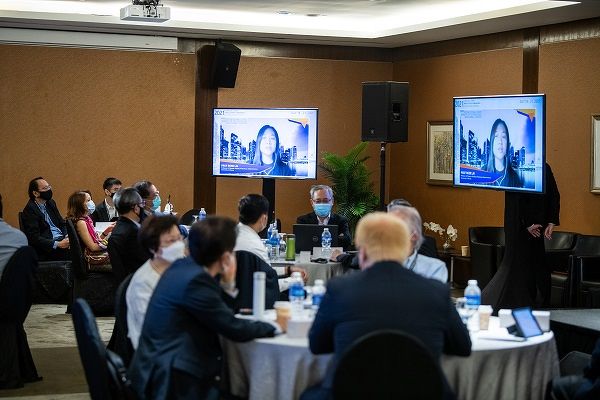 pictured on the screen is Professor Rose Lai - EDGEPROP SINGAPORE